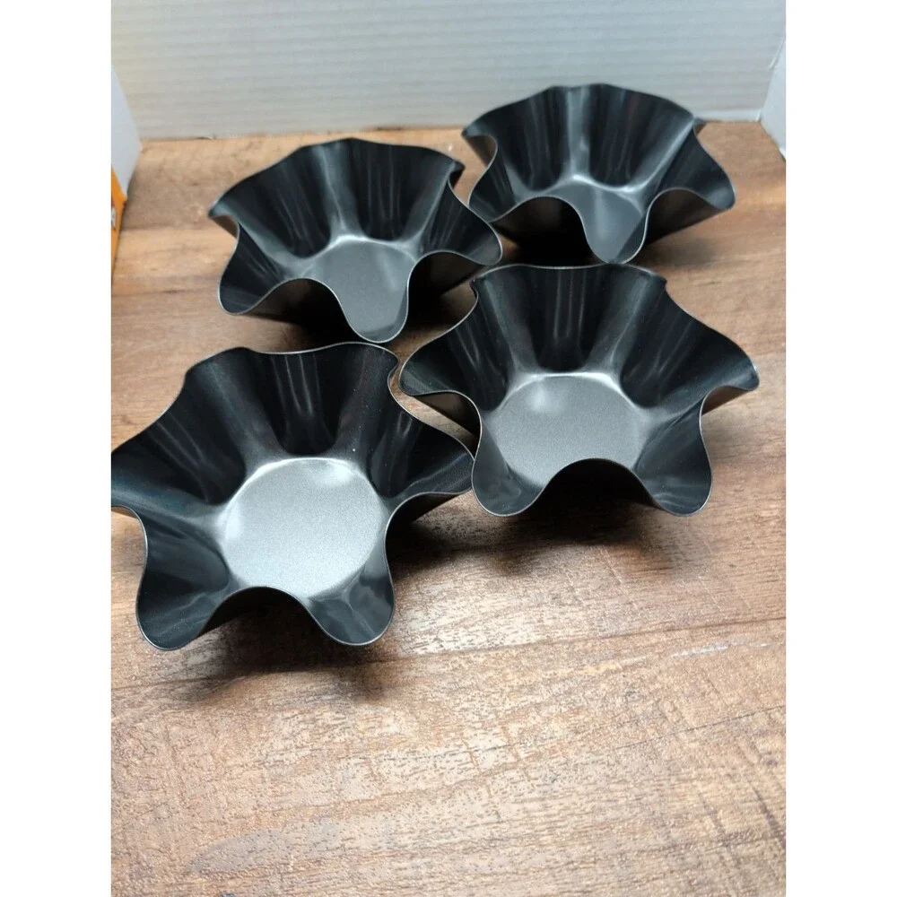 Perfect Tortilla Pan Set 4 Non-Stick Pans Baked Not Fried Taco Salad Bowl Shells
